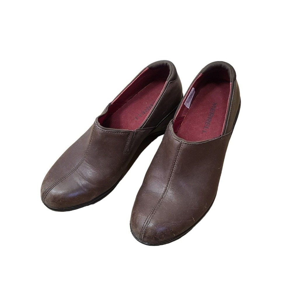 Merrell Angelic Slip On Brown Leather Shoes Womens 7.5